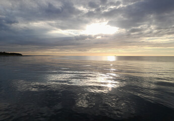 Meer, Wasser, Himmel, Wolken, Sonne