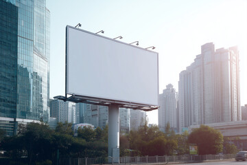 Realistic Billboard Mockup Template for Outdoor Advertising