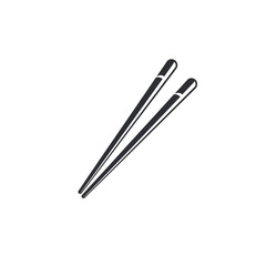 Illustration of a pair of chopsticks isolated on white background