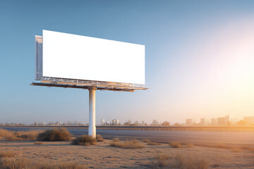 Realistic Billboard Mockup Template for Outdoor Advertising