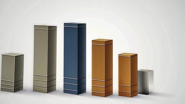 Bar graph with increasing and decreasing data points