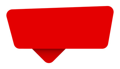 blank red sticker isolated on transpatent background. blank sign