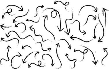 Stylish Hand Drawn Arrow Vector Set