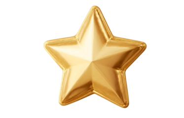 gold star isolated on white background