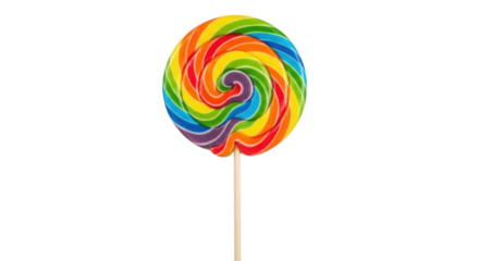 Colorful lollipop on white background