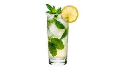 mojito cocktail isolated on white background