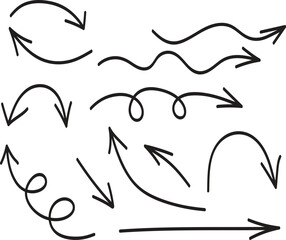 Hand Doodle Arrow Graphics for Designers