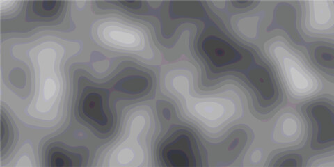 An abstract topographic map or contour line pattern rendered in grayscale with smooth, flowing shapes and distinct color bands, suggesting elevation changes or fluid dynamics for scientific or