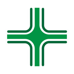 Obraz premium hand drawn alphabet cross sign