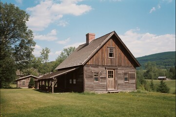 Vintage wooden rural home surrounded by nature, isolated and perfect for travel