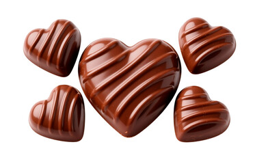 Obraz premium heart shaped chocolate candies