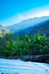 Beautiful inter-Andean landscape at dawn