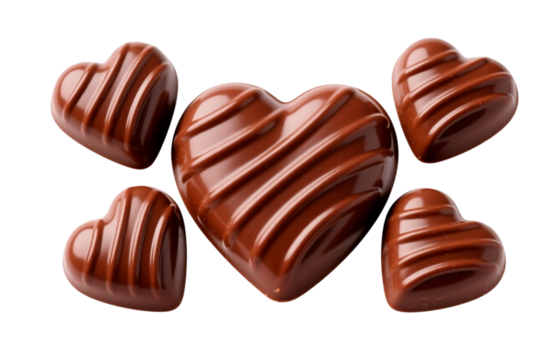 heart shaped chocolate candies