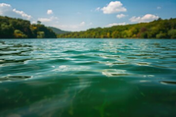 Fototapeta premium The allure of emerald lake waters