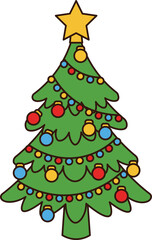 Christmas tree vector illustration
