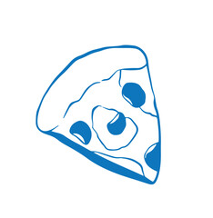 Pizza slice vector illustration. 