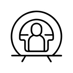 Person undergoing MRI scan inside medical imaging machine  