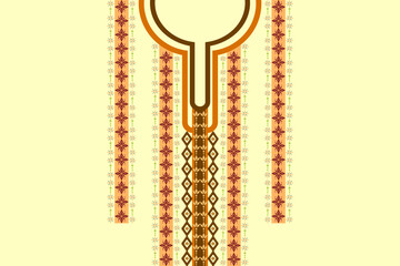 Neckline embroidery geometric abstract elements neck pattern. Native decorative design for fabric, clothing, illustration, texture, collar decor, border, rug, decoration, printing, element, necklace