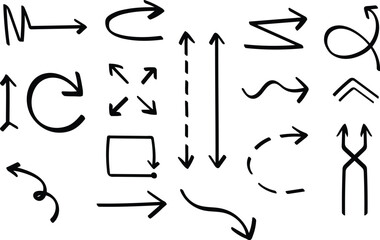 Unique Hand Drawn Arrows for Digital Art Projects