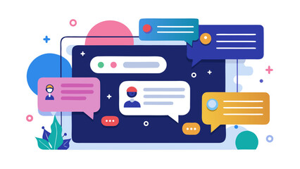 Illustration of a digital communication interface
