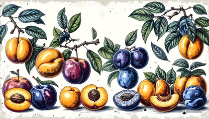 Vintage fruit illustration