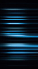 Blue light streaks create dynamic futuristic background with horizontal motion blur on dark surface, evoking speed and technology