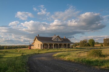 Historic countryside railway depot