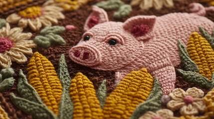 Obraz premium Woven Pig 