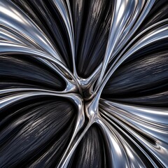 Exploring the Harmony of Dynamic Liquid Alloys, Refined Organic Textures, and Soft Ambient Lighting for a Futuristic Industrial Elegance Experience