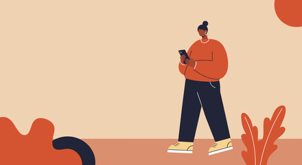 Modern person using smartphone highlighting connectivity technology and contemporary lifestyle