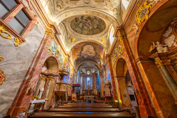 Fototapeta premium Interior of Baroque church of Saint Michael the Archangel