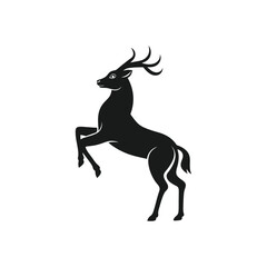 Deer silhouette, deer animal silhouette