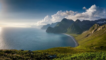 the sea and the mountains