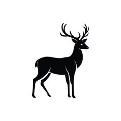 Deer silhouette, deer animal silhouette