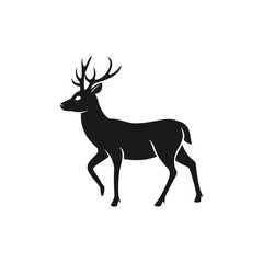 Deer silhouette, deer animal silhouette
