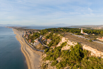 Leucate plage et la falaise de La Franqui