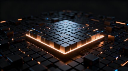 Keyboard Virtual World Digital Realm: Tech Light Effects and Data Flow for Gaming and Programming Background