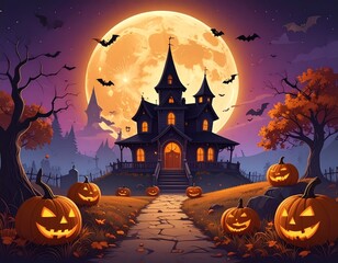 scary halloween haunted house