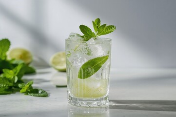 Cool and zesty lime mint drink
