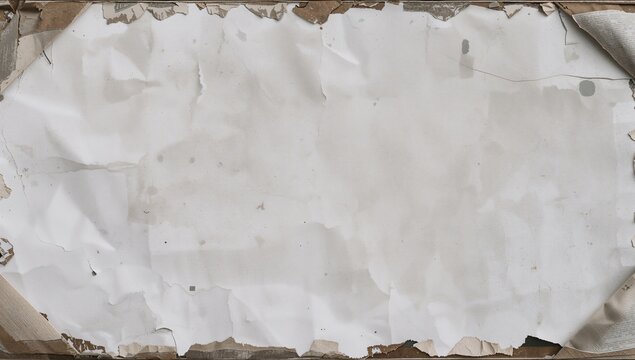 Torn poster on a textured wall background
