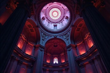 Mesmerizing Nocturnal Ceiling Details Architectural Artistry in Soft Light