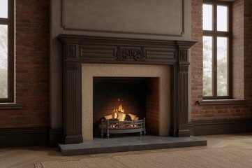 Elegant residential fireplace design