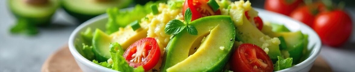 Vibrant Avocado Salad with Tomatoes & Cucumbers A Refreshing Vegan Lunch or Side Dish