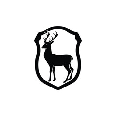 Deer silhouette, deer animal silhouette