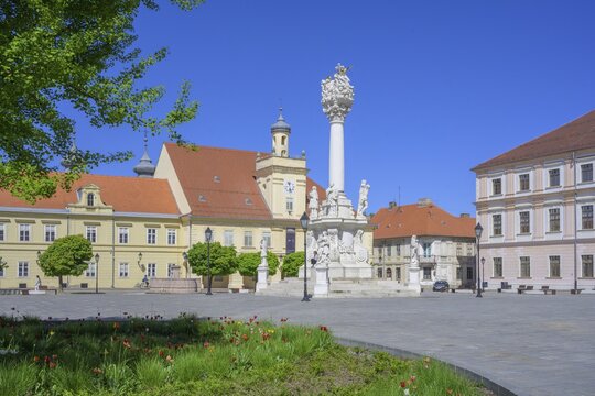 Trinity Column on the main square of Tvrđa, Osijek, Osijek-Baranja County, Croatia