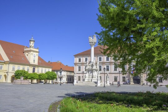 Trinity Column on the main square of Tvrđa, Osijek, Osijek-Baranja County, Croatia