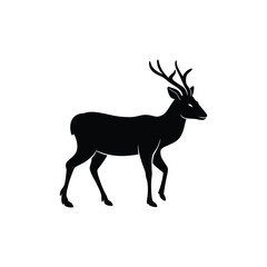 Deer silhouette, deer animal silhouette