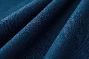 Fototapeta premium Close-up of blue denim fabric roll texture