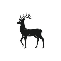 Deer silhouette, deer animal silhouette