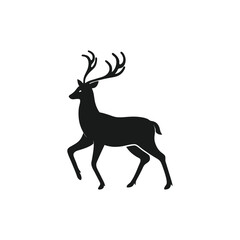 Deer silhouette, deer animal silhouette